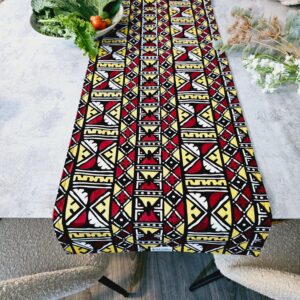 Handmade Table Runner 160x35cm | 180x35 | 200x35cm | African Print "Mudcloth" Bogolan Inspired Print  Made from 100% African Print Fabric