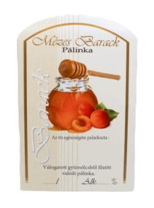 Pálinkás címke - Mézes Barack (nagy)