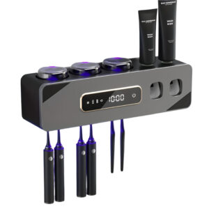 Smart Wall Toothbrush Holder with Toothpaste Dispenser