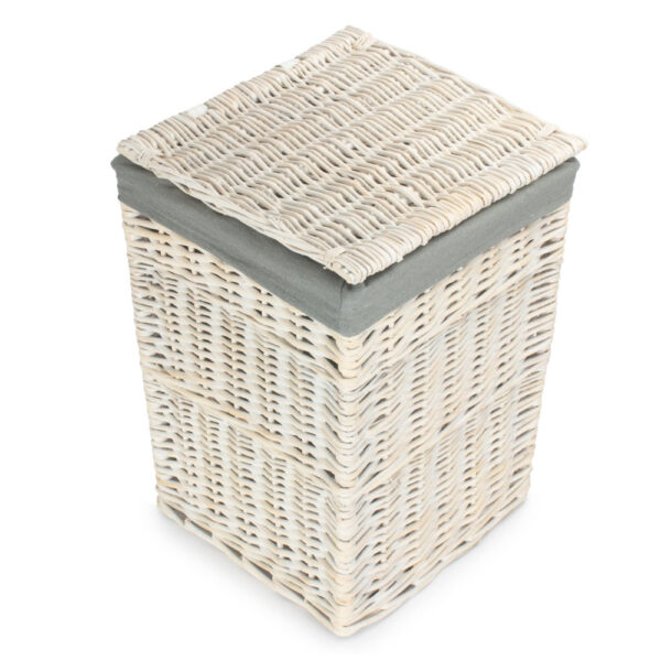 H078GRY1SmallSquareWhiteWashLaundryHamperwithGreySageLining1.jpg