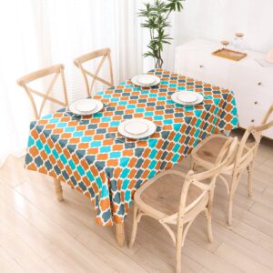 Water Resistant Indoor Outdoor Table Cloth 137x185 CM (Orange)