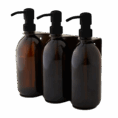 gold-triple-wall-mounted-soap-dispenser-black-250ml-amber-kuishi-4-2.png