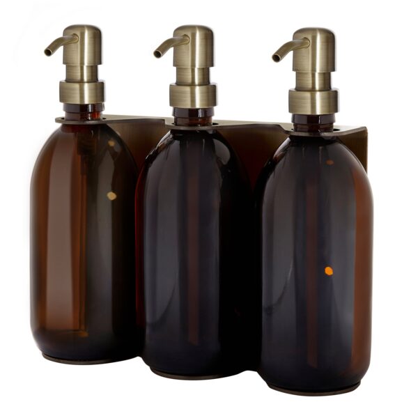 gold-triple-wall-mounted-soap-dispenser-gold-300ml-amber-kuishi-2.jpg