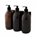 gold-triple-wall-mounted-soap-dispenser-plastic-250ml-amber-kuishi-5.png