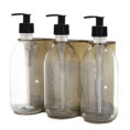gold-triple-wall-mounted-soap-dispenser-plastic-250ml-clear-kuishi-9-2.jpg